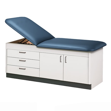 Clinton Cabinet TX Table w/ DWRS & DRS, Laminate Slate Gray, Country Mist 9105-30-1SG-3CM